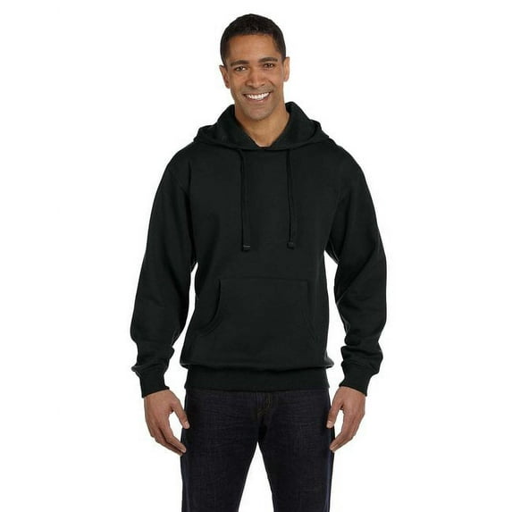 Adult Organic/Recycled Pullover Hooded Sweatshirt - BLACK - 2XL