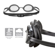 Adult Pacesetter 3 Pack Swim Goggle - White, Black & Silver