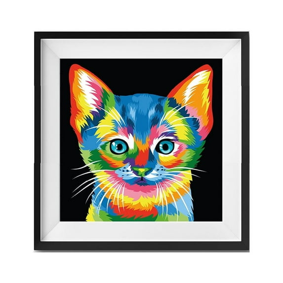 Adult Paint by Number, Colorful Kitten Pop Art, Winnie's Picks Painting Craft Kit