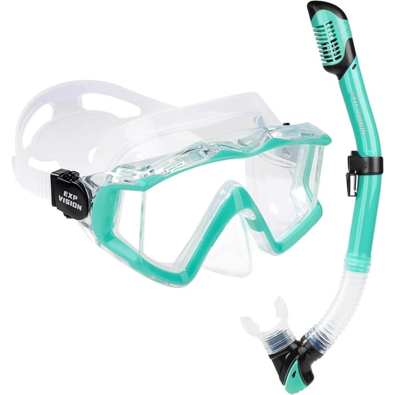 Adult Pano 3 Scuba Diving Mask, Tempered Glass Snorkel Mask Anti-Fog Swim Mask No Leakage Swim Goggles with Nose Cover Snorkeling Gear for Snorkeling, Freediving, Swimming