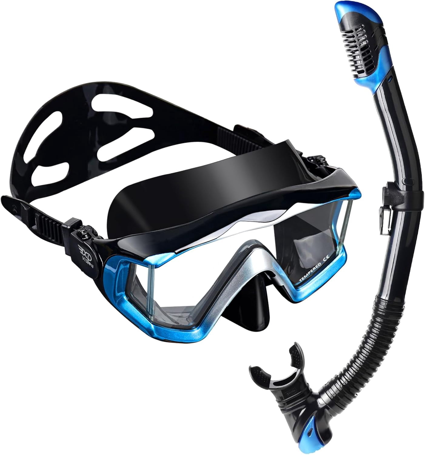 Adult Pano 3 Scuba Diving Mask, Tempered Glass Snorkel Mask Anti-Fog ...