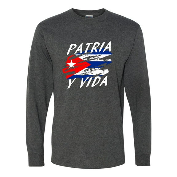 Adult Patria y Vida Cuba Freedom Long Sleeve T-Shirt