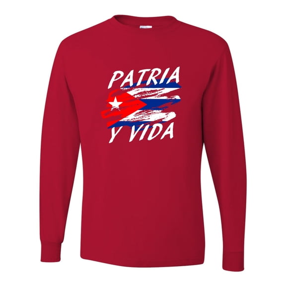 Adult Patria y Vida Cuba Freedom Long Sleeve T-Shirt