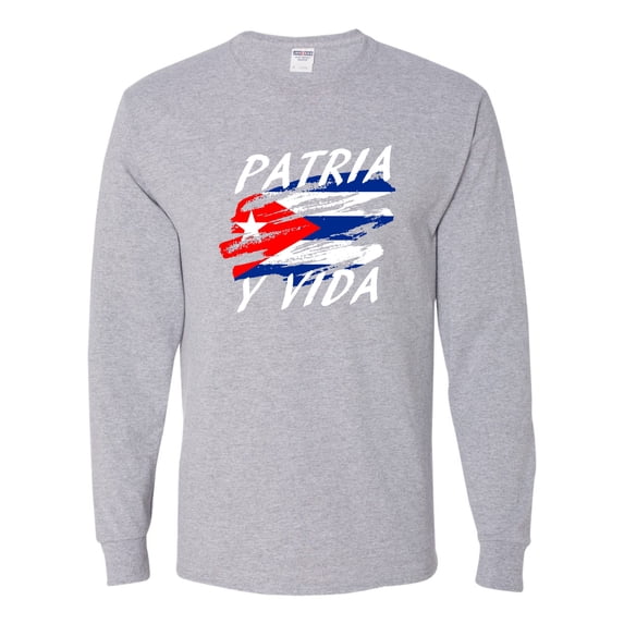 Adult Patria y Vida Cuba Freedom Long Sleeve T-Shirt