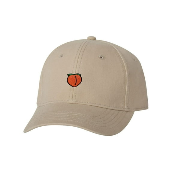 Adult Peach Embroidered Dad Hat Structured Cap