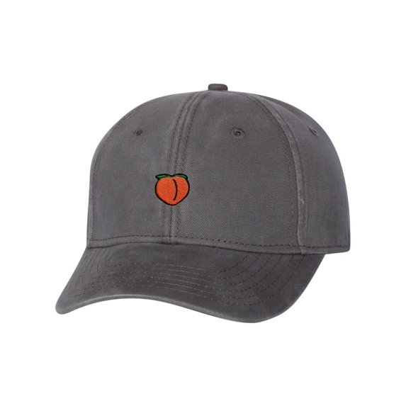 Adult Peach Embroidered Dad Hat Structured Cap