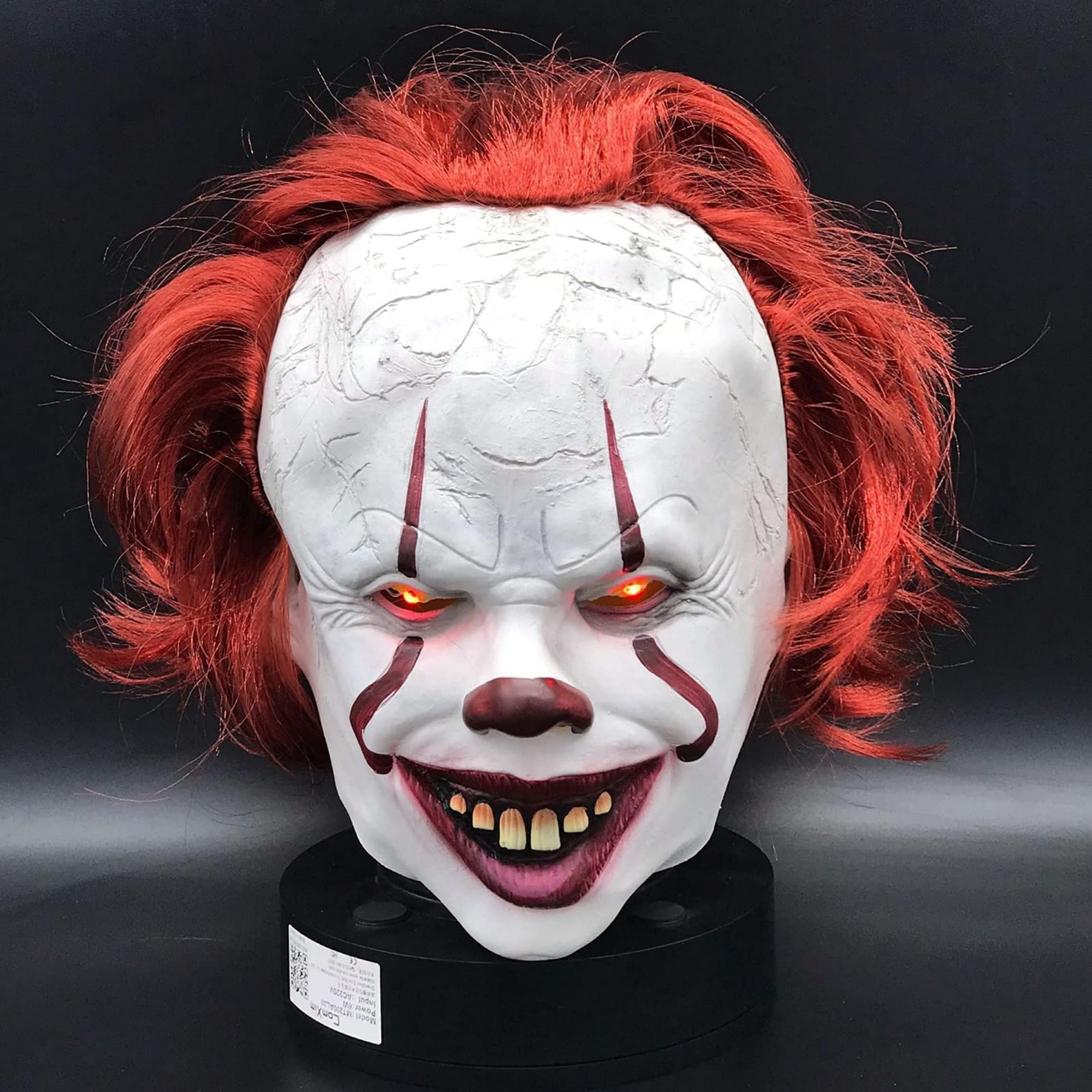 Adult Pennywise Clown Mask with Hair - Latex Movie Costume Accessory ...