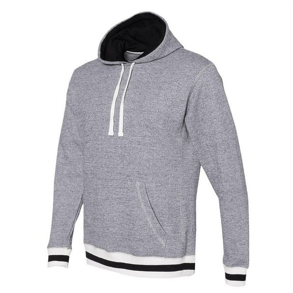Adult Peppered Fleece Lapover Hooded Sweatshirt