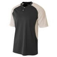 thumbnail image 1 of Adult Performance Contrast 2 Button Baseball Henley T-Shirt, 1 of 3