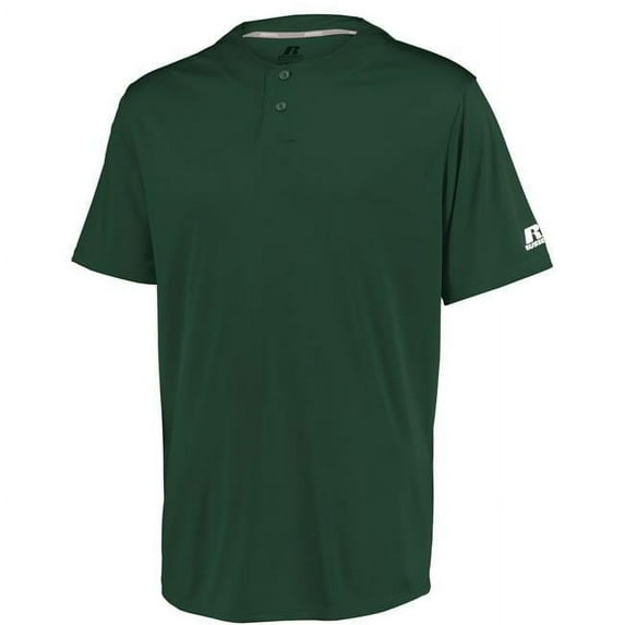 Adult Performance Two-Button Solid Jersey, Dark Green - Large