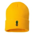 thumbnail image 1 of Adult Pineapple Embroidered Cuffed Knit Beanie Cap, 1 of 1