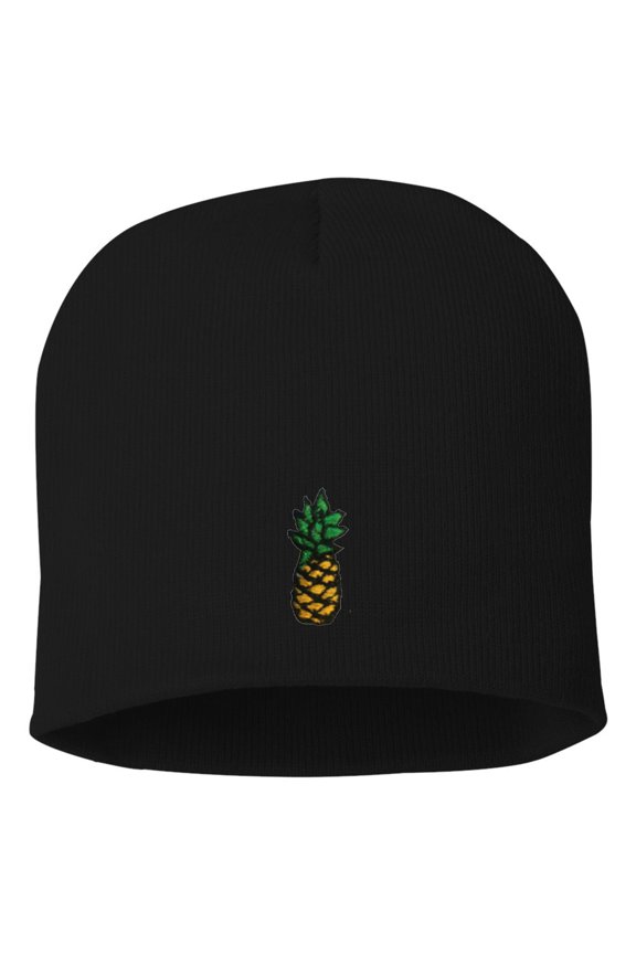 Adult Pineapple Embroidered Knit Beanie Cap