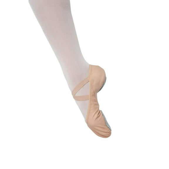 Adult Pink Leather Upper Wide Width Split Sole Ballet Shoes 5-11 Womens