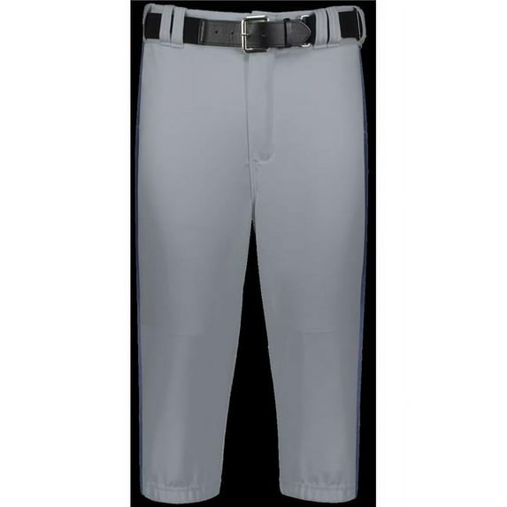 Adult Piped Diamond Series Knicker 2.0 Pant, Baseball Gray & Navy - Extra Large