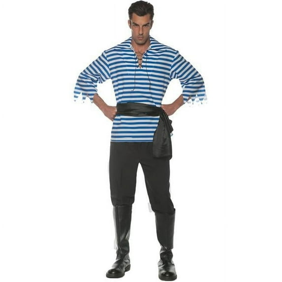Adult Pirate Costume Set - Blue, 2XL