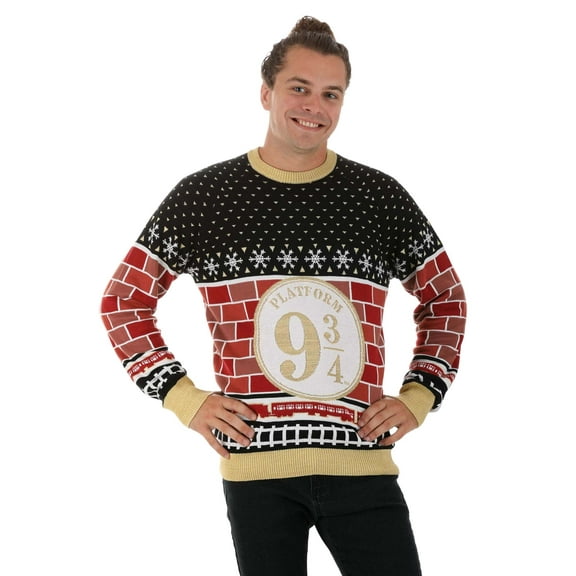 Adult Platform 9 3/4 Harry Potter Christmas Sweater