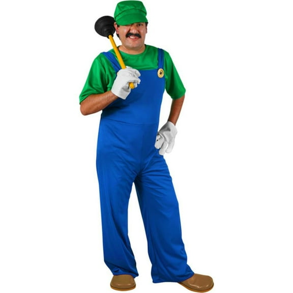 Adult Plumber Brothers Green Costume
