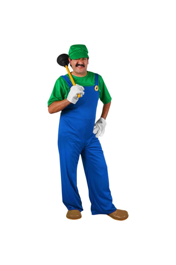 Adult Plumber Brothers Green Costume