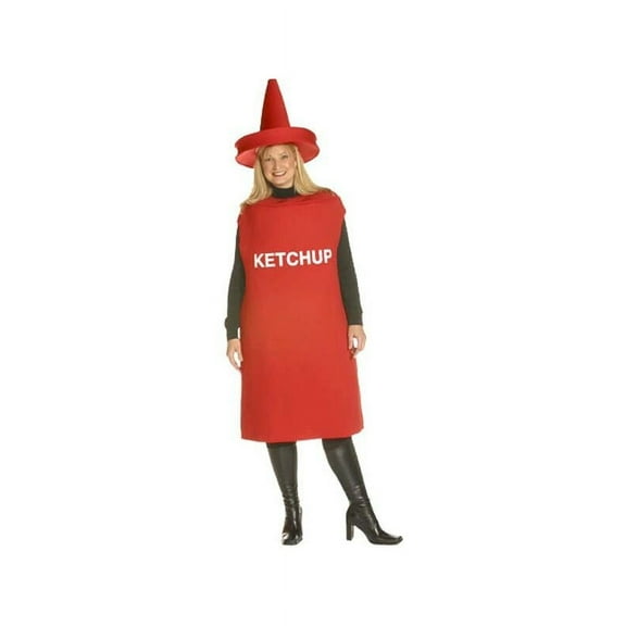 Adult Plus Size Ketchup Bottle Costume
