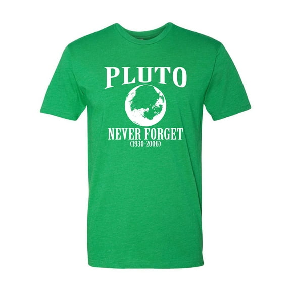 Adult Pluto Never Forget 1930 - 2006 Funny Science Deluxe T-Shirt