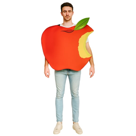 Adult Poison Apple Costume Top, Halloween Fruit Theme Role Play Outfit For Men And Women, Lightweight Party Performance Costume For Cosplay Events, Stage Shows And Photos For Holiday Cosplay