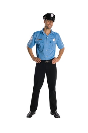 Blue Police Officer Costume for Adults, Men's One Size