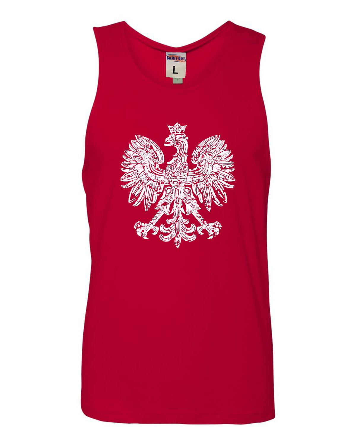 Adult Polska Eagle Polish Pride Poland Sleeveless Tank Top Cotton T-Shirt 