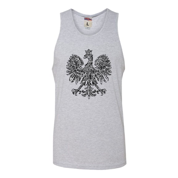 Adult Polska Eagle Polish Pride Poland Sleeveless Tank Top Cotton T-Shirt