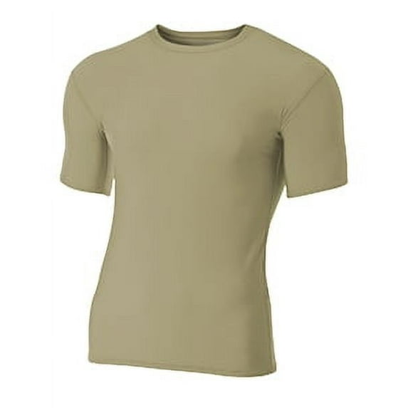 Adult Polyester Spandex Short Sleeve Compression T-Shirt