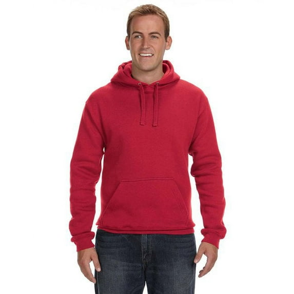 Adult Premium Fleece Pullover Hooded Sweatshirt - RED - XS