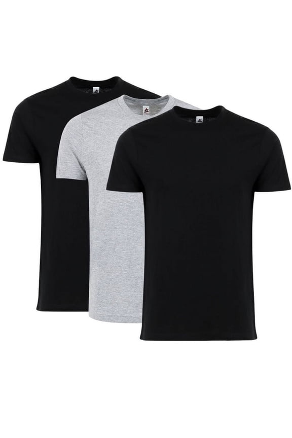 Adult Premium HW Short Sleeve TEE - Pack Of 3, Black/H Grey - XL