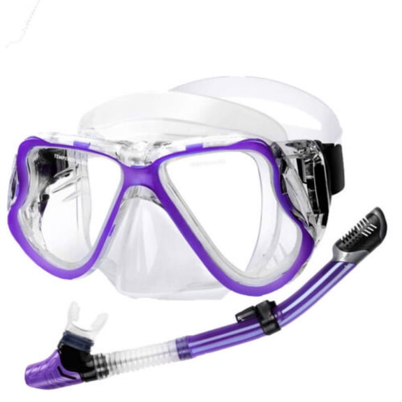 Adult Professional Scuba Diving Mask Snorkel Set Anti-Fog Tube Swim Equipment