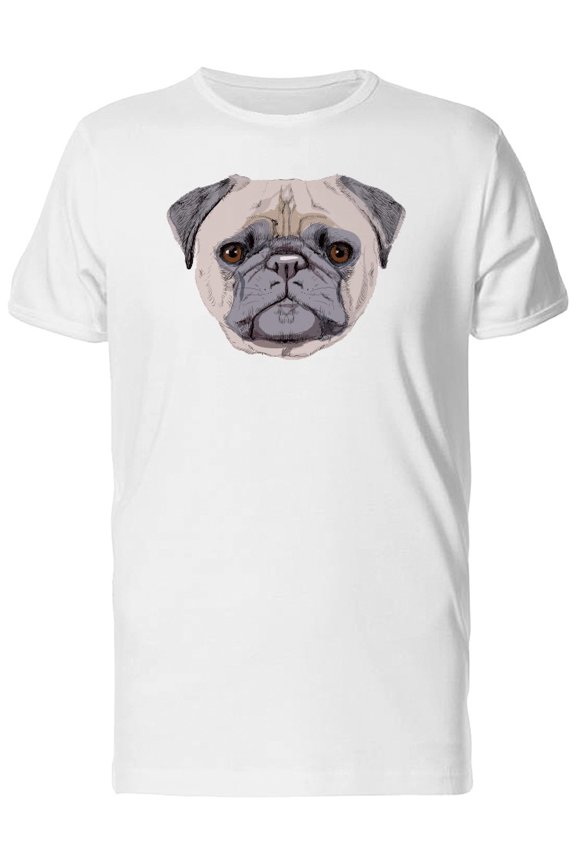Adult Pug Head Tee Men's -Image by Shutterstock