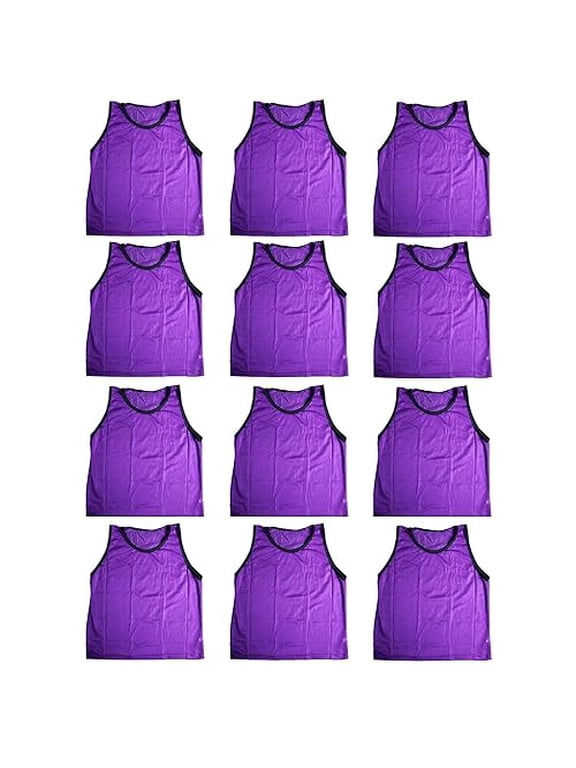 Adult Purple Scrimmage Training Vests Pinnies, Quantity 12