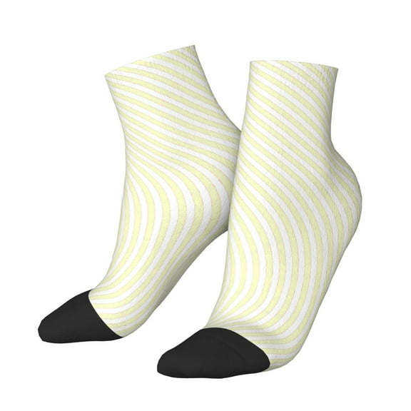 Adult Quarter Ankle Socks Abstract Striped Red White Cushion Ventilation Sports Socks