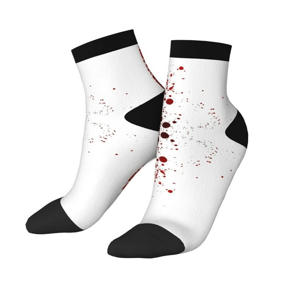 Adult Quarter Ankle Socks Blood Splatter Cushion Ventilation Sports Socks
