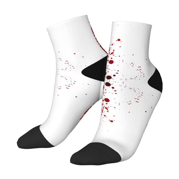 Adult Quarter Ankle Socks Blood Splatter Cushion Ventilation Sports Socks