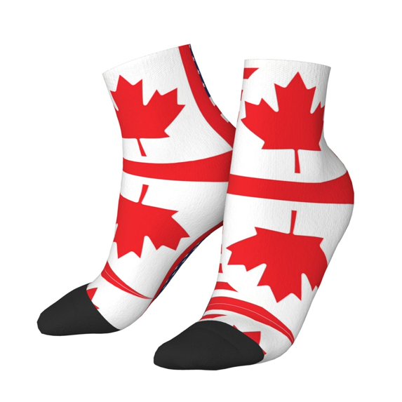 Adult Quarter Ankle Socks Canada Us Friendship Flag Combination Cushion Ventilation Sports Socks