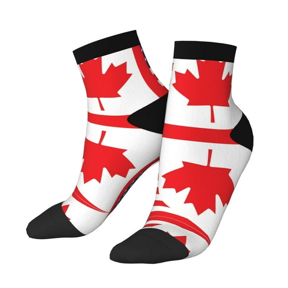 Adult Quarter Ankle Socks Canada Us Friendship Flag Combination Cushion Ventilation Sports Socks