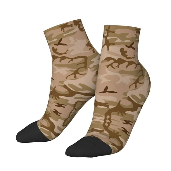 Adult Quarter Ankle Socks Desert Camouflage Cushion Ventilation Sports Socks