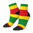 thumbnail image 1 of Adult Quarter Ankle Socks Rastafari Flag Cushion Ventilation Sports Socks, 1 of 7
