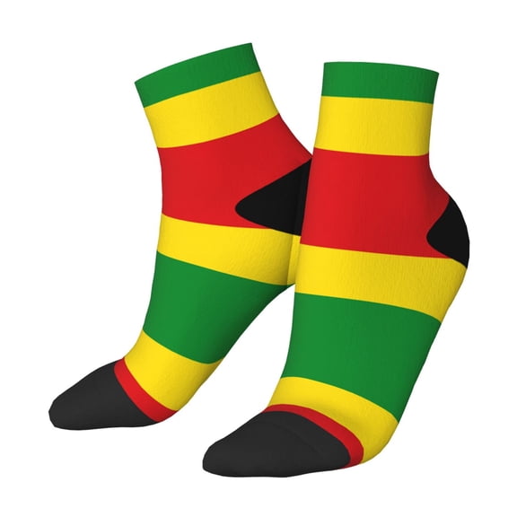 Adult Quarter Ankle Socks Rastafari Flag Cushion Ventilation Sports Socks