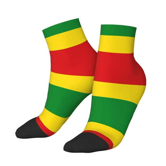 Adult Quarter Ankle Socks Rastafari Flag Cushion Ventilation Sports Socks