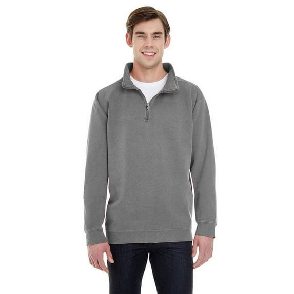 Adult Quarter-Zip Sweatshirt - GREY - 2XL