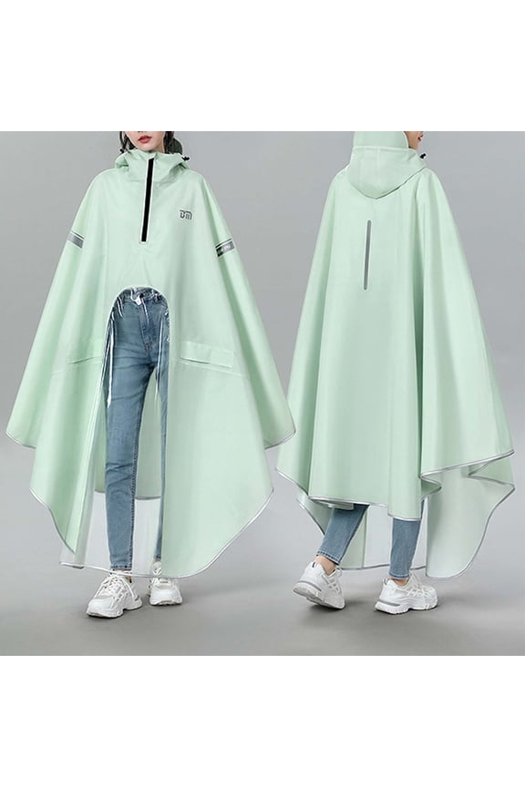 Adult Rain Poncho With Enhanced Thickness & Length For Extended Coverage Cycling Raincoat In Candy Colors Women Warm Rain Jacket Cute Winter Clothes Hiking Jacket Lightweight Slim Cut Jacket for Women