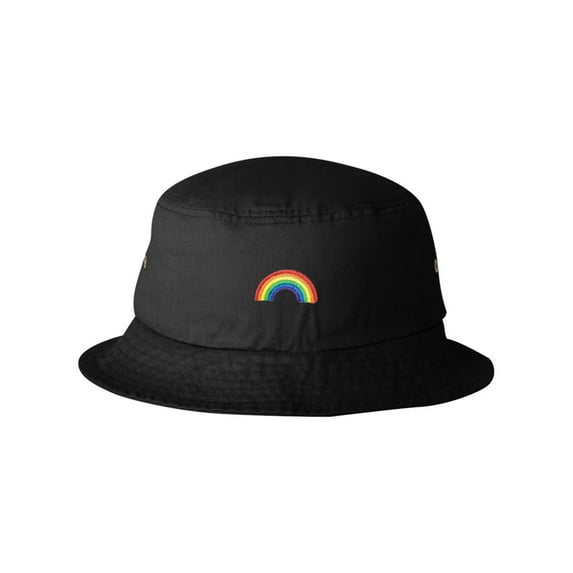 Adult Rainbow Embroidered Bucket Cap Dad Hat