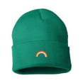 thumbnail image 1 of Adult Rainbow Embroidered Cuffed Knit Beanie Cap, 1 of 1