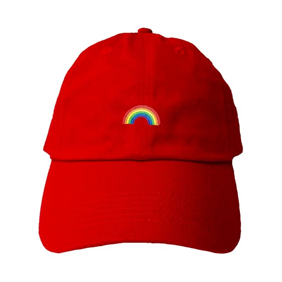 Adult Rainbow Embroidered Dad Hat