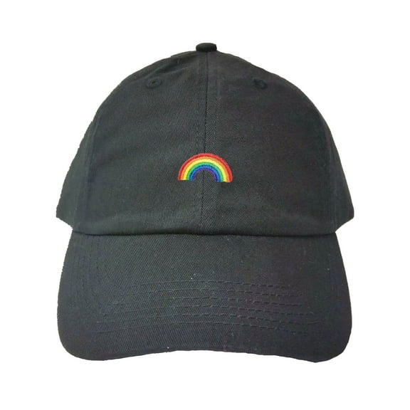 Adult Rainbow Embroidered Dad Hat