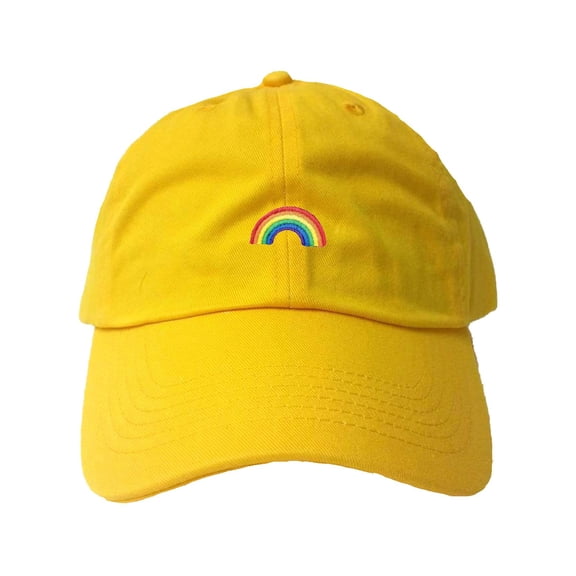 Adult Rainbow Embroidered Dad Hat